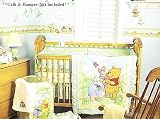 Winnie The Pooh 3 Piece Crib Bedding Set - Comforter, Bumper Guard & Fitted Sheet