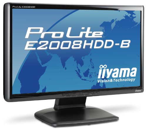iiyama 20インチワイド液晶ディスプレイ 1600×900(HD+)対応 2系統入力装備 マーベルブラック PLE2008HDD-B1