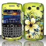 BUTTERFLY FLOWERS Hard Rubber Feel Plastic Design Case for Blackberry Bold  ....