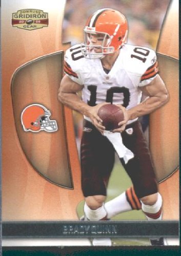2009 Donruss Gridiron Gear Football Card # 9 Brady Quinn Cleveland Browns Mint Condition- Shipped In Protective Screwdown Display Case!
