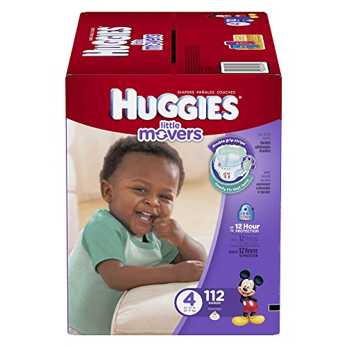 Huggies Little Movers Diapers, Size 4, 112 Count (Packaging may vary