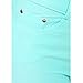 Womens Pull On Cotton Blend Color Jeggings Turquiose Large-X-Large