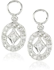KC Designs "Charmed Life" Diamond 14k White Gold Oval Shape Ear Charm