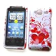 HTC EVO Shift 4G (Sprint) Snap On Protector Hard Case "Red Hearts" Design