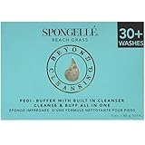 Spongelle Pedi Buffer 30+ Uses Bath Mitts and Cloths, Beach Grass
