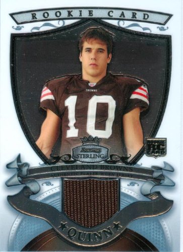 2007 Bowman Sterling Authentic Brady Quinn Rookie Game Worn Jersey Card