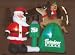 Santa Claus Reindeer Rider with Elf Christmas 6 1/2 Ft Animated Airblown Inflatable