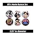 80's Movies Buttons Pins (set #4)