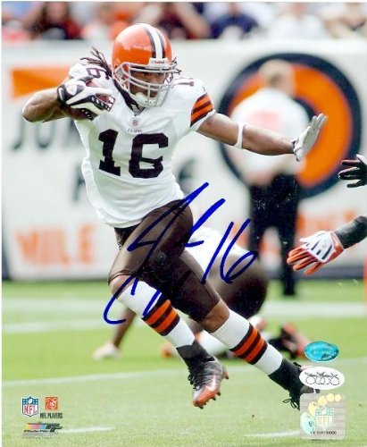 Joshua Cribbs autographed 8x10 Photo (Cleveland Browns) JSA Image #2 - Autographed NFL Photos