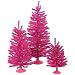 12"/18"/24" Hot Pink Mini Christmas Tree Set w/ 391T