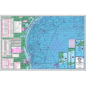 Laminated Topo Map of the Lower Gulf of Mexico - With GPS Hotspots