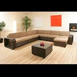 Massive rattan sofa corner group set indoor outdoor 140