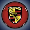 Porsche Logo 14 Inch Lighted Wall Clock