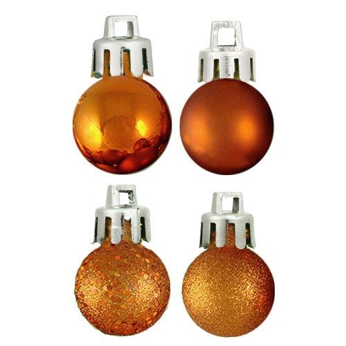 Vickerman 4-Finish Balls, Includes 18 Per Box, 1-Inch, Burnish Orange