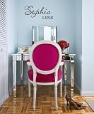 Personalized first and middle name 12inch vinyl decal letter stickers wall sayings