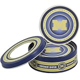 Michigan Wolverines 4-Pack Coasters w/ Tin