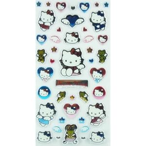 Cute Japanese Hello Kitty Metal Stickers (Embossing)