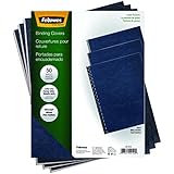 Fellowes Binding Grain Presentation Covers, Letter, Navy, 50 Pack (52124)