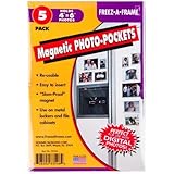 Set Of 5 Freez-A-Frame, Magnetic 4" x 6" Photo Frame. Made in USA