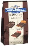 Ghirardelli Chocolate Squares Dark Collection (Dark Chocolate, Dark with Caramal, Dark with Raspberry), 9.76-Ounce Packages (Pack of 3)