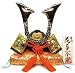 【日本製】　和風インテリア　端午の節句　五月人形　兜飾り　高岡伝統美術工芸品　兜　出世兜　富貴花兜　花王兜　黒金