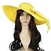 Funnywe Fashion Straw Derby Cap Womens Flax Bow Wide Large Brim Summer Beach Sun Hat