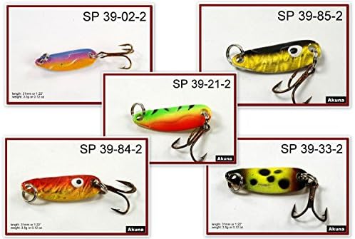 Sigi Pack of 5 crankbaits/spoons fishing lures for bass, walleye, trout - clearance items (Lady Bug Z)