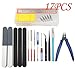 BXQINLENX Professional 17 PCS Gundam Model Tools Kit Modeler Basic Tools Craft Set Hobby Building Tools Kit for Gundam Car Model Building Repairing and Fixing(L)