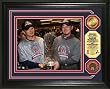 Daisuke Matsuzaka Hideki Okajima 2007 World Series Celebration Photo Mint W/ 24KT Gold And Infield D