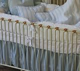 Pom Pom at Home Gathered Linen Crib Skirt - Pink