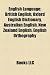 English Language: British English, Oxford English Dictionary, Australian English, Canadian English, American English, New Zealand Englis: British ... English, Hiberno-English, Jamaican English