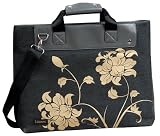 Laurex 15.4 Laptop Tote Bag Case, Gold Blossom