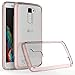 LG K10 Case, LG Premier Case, Kaesar Crystal Clear Ultra Slim Anti Scratch Bumper Case with Clear Back Panel Protective Case Cover for LG K10 / LG Premier LTE - Rose Gold