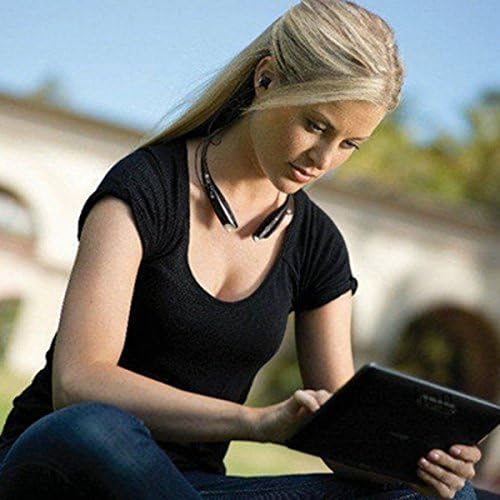 Black Wireless Bluetooth Music Stereo Universal Headset Vibration Neckband Style for iPhone iPad Samsung