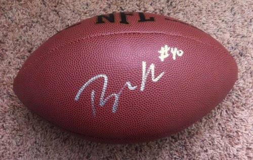 PEYTON HILLIS SIGNED AUTOGRAPHED FOOTBALL CLEVELAND BROWNS W/ HOLOGRAM + COA