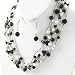 Black and White Necklace and Earrings