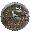 Lighthouse Rust Patina and Burnished Steel Wall Clock (12 inch)