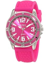 XOXO Womens XO8070 Fuchsia Analog Silicone Strap Watch
