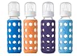 Lifefactory Glass Baby Bottles 4 Pack (9 oz. in Boy Colors)