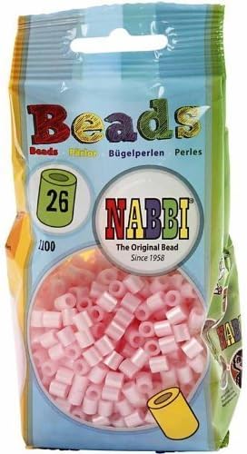Fuse Beads, 5x5 mm, rose mother-of-pearl, medium, 1100 pc by Nabbi
