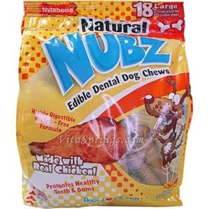 NUBZ Edible Natural Dental Dog Chews 2.2 Lbs