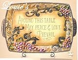Vineyard Collection Holiday Turkey Serving Platter w Metal Stand