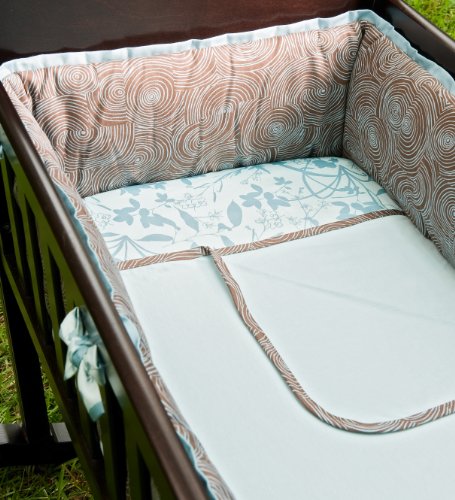 Black Friday Green Frog Art 3 Piece Cradle Bedding Set, Whisper Grass Organic Deals