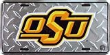 (6x12) Oklahoma State OSU Diamond Cut NCAA Tin License Plate