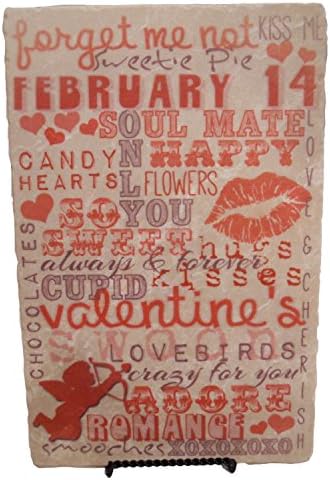 Forget Me Not- Marble Valentine's Day Subway Art Decorative Tile