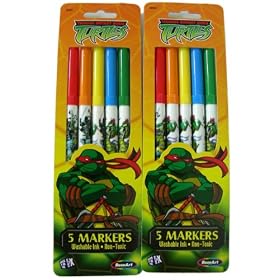 Teena Mutant Ninja Turtles 2 pack children's markers by Rose Art