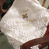 Golden 50th Anniversary Personalized Afghan