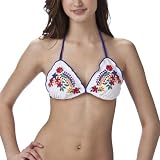 Xhilaration® Juniors Floral Embroidered Triangle Swim Top - Multicolor