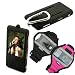 Tuff-Luv Slim&Lite Sony Walkman Sportspack - NWZ-A820 / NWZ-A7XX Series (NWZ-A826 NWZA826 NWZ-A828 NWZA828 NWZ-A829 NWZA829) Silicone skin case cover + Belt Clip & Screen protection - (Black)
