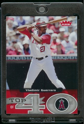 2006 Upper Deck Fleer Vladimir Guerrero Los Angeles Angels Top 40 Baseball Card #5 - Mint Condition - In Protective Display Case!